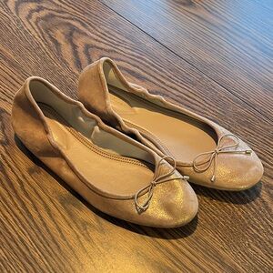 Essex Lane Shimmering Tan Flats Size 11